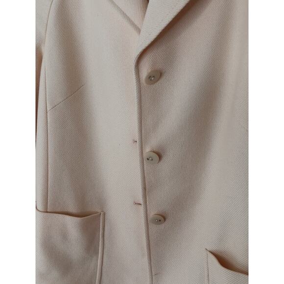 Vintage Escada Jacket Blazer Apricot Cashmere Silk Blend Button Front Size 42 - Picture 7 of 16